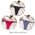 FINETOO M-XL Cotton Bikini Panties T-back Thong Sexy Low Waist Women Underwear Cotton G-String Underpants Femlae Lingerie 3Pcs