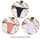 FINETOO M-XL Cotton Bikini Panties T-back Thong Sexy Low Waist Women Underwear Cotton G-String Underpants Femlae Lingerie 3Pcs