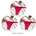 FINETOO M-XL Cotton Bikini Panties T-back Thong Sexy Low Waist Women Underwear Cotton G-String Underpants Femlae Lingerie 3Pcs