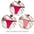 FINETOO M-XL Cotton Bikini Panties T-back Thong Sexy Low Waist Women Underwear Cotton G-String Underpants Femlae Lingerie 3Pcs