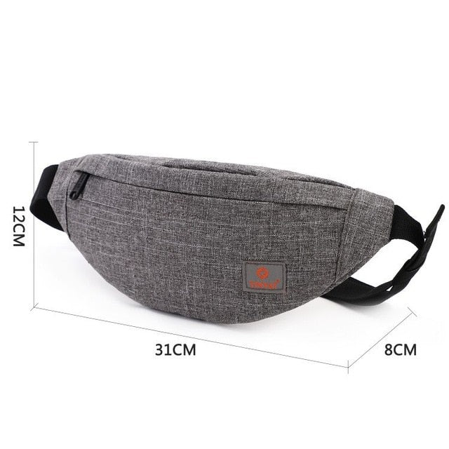 TINYAT Men's Belt Bag Casual Functional Money Phone Waist Bag Pack Male Banana bag kid fanny pack Women's Canvas Bag Fanny Pouch