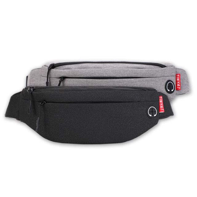 TINYAT Men's Belt Bag Casual Functional Money Phone Waist Bag Pack Male Banana bag kid fanny pack Women's Canvas Bag Fanny Pouch