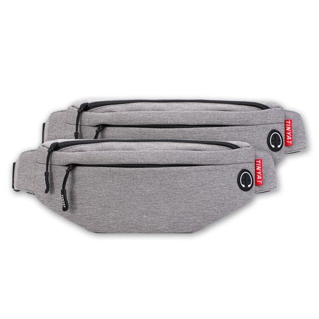 TINYAT Men's Belt Bag Casual Functional Money Phone Waist Bag Pack Male Banana bag kid fanny pack Women's Canvas Bag Fanny Pouch