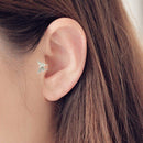 Top Quality 6MM AAA Cezch Zircon Chic Filled Tragus Earring For Women Non Piercing Clip Earing Ear Cuff 2021 Also Be Nose Ring