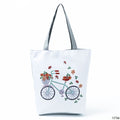 Miyahouse Floral Printed Handbag Women Shoulder Bag Canvas Summer Beach Bag Daily Use Female Shopping Bag Lady