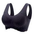 CINOON Plus Size Bras For Women Latex Seamless Bra With Gathers Pad Comfortable Bralette Push Up Brassiere Bra Vest Wireless BH