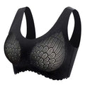 CINOON Plus Size Bras For Women Latex Seamless Bra With Gathers Pad Comfortable Bralette Push Up Brassiere Bra Vest Wireless BH