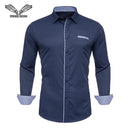 VISADA JAUNA Men Shirts Europe Size New Arrivals Slim Fit Male Shirt Solid Long Sleeve British Style Cotton Men's Shirt Office