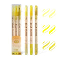 3pcs Retro color Brush Marker Pens Set Dual side Fine Liner Water Based Ink Blendable Watercolor Art Paint Drawing School F133