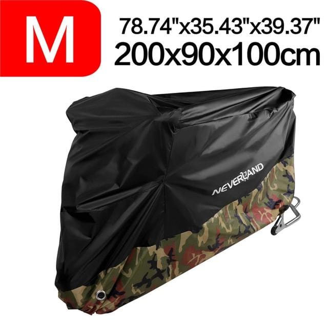 190T Black Blue Design Waterproof Motorcycle Covers Motors Dust Rain Snow UV Protector Cover Indoor Outdoor M L XL XXL XXXL D35