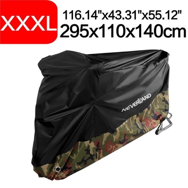 190T Black Blue Design Waterproof Motorcycle Covers Motors Dust Rain Snow UV Protector Cover Indoor Outdoor M L XL XXL XXXL D35