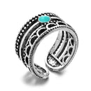 Retro Punk Snake Ring for Men Women Exaggerated Antique Siver Color Opening Adjustable Rings Anillo Hombre Bijoux