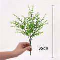 7 Fork Artificial Plants Eucalyptus Grass Plastic Ferns Green Leaves Fake Flower Plant Wedding Home Decoration Table Decors