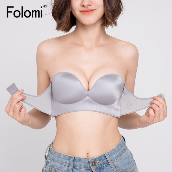 Sexy Strapless Bra Push Up Lingerie Seamless Invisible Bras Half Cup Brassiere Women Dress Wedding Underwear