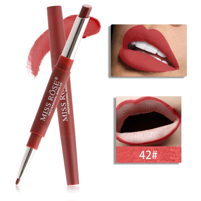 20 Color Matte Lipstick Lip Liner 2 In 1 Brand Makeup Lipstick Matte Durable Waterproof Nude Red Lipstick Lips Make Up