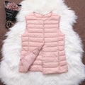 Fitaylor 90% Ultra Light White Duck Down Women Vest Thin Coat Women Duck Down Sleeveless Jacket V Collar Or O Collar Coat
