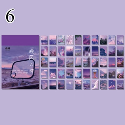 50 Sheets Ins Style Sticker Cute Travel Sticker Decorative Stationery Sticker Diary Scrapbooking Flakes Label Planner Supplies