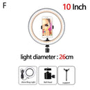 Dimmable LED Selfie Ring Light With Tripod USB Selfie Light Ring Lamp Big Photography Ringlight With Stand For Tiktok Youtube