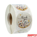 100-500pcs Labels Roll Flower Thank You Stickers Scrapbooking For Gift Decoration Stationery Sticker Seal Label Handmade Sticker