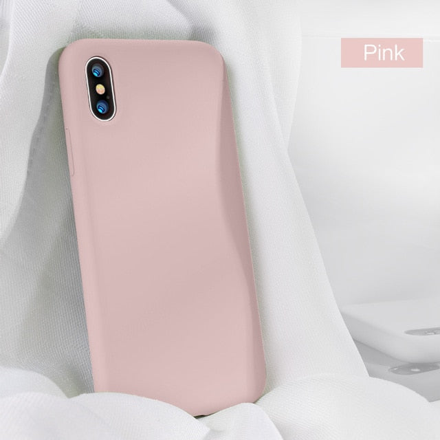 SmartDevil Phone Case For iPhone 12 Pro Max 11 7 8 Plus XR X XS SE2020 Solid Color Silicone Couples Cute Candy Color Soft Simple