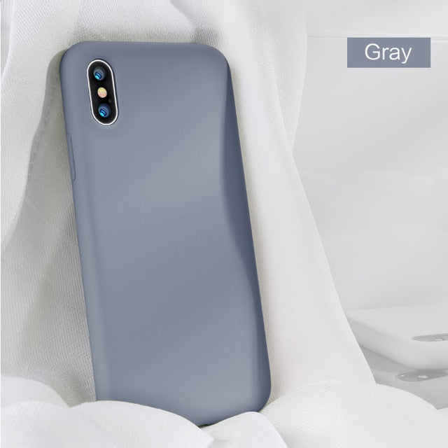 SmartDevil Phone Case For iPhone 12 Pro Max 11 7 8 Plus XR X XS SE2020 Solid Color Silicone Couples Cute Candy Color Soft Simple