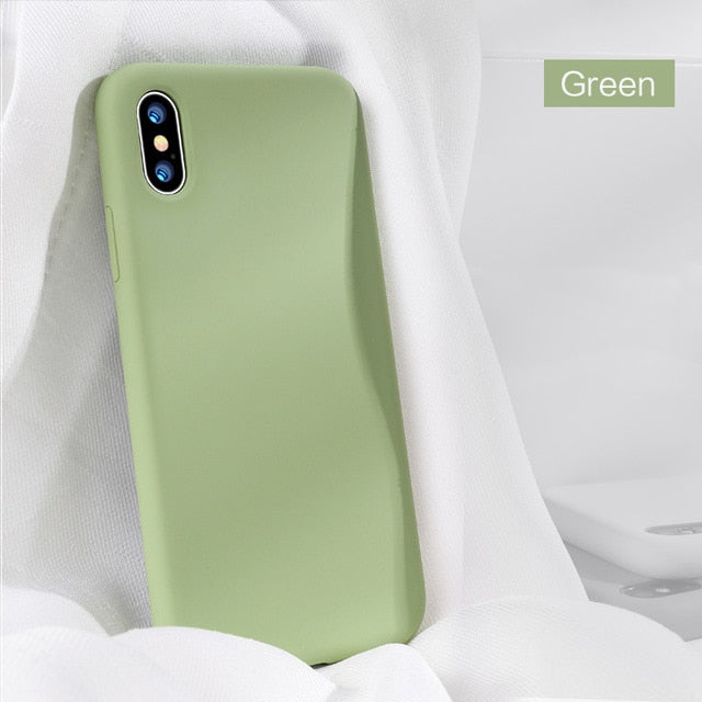 SmartDevil Phone Case For iPhone 12 Pro Max 11 7 8 Plus XR X XS SE2020 Solid Color Silicone Couples Cute Candy Color Soft Simple