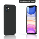 SmartDevil Phone Case For iPhone 12 Pro Max 11 7 8 Plus XR X XS SE2020 Solid Color Silicone Couples Cute Candy Color Soft Simple
