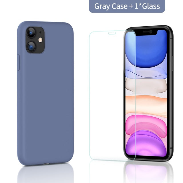 SmartDevil Phone Case For iPhone 12 Pro Max 11 7 8 Plus XR X XS SE2020 Solid Color Silicone Couples Cute Candy Color Soft Simple