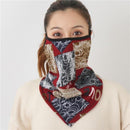 Women Print Face Scarf Winter Spring Mask Female Bandana Designer Warm Foulard Cotton Soft Neck Scarves Ring Wraps Cover 2020