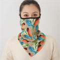 Women Print Face Scarf Winter Spring Mask Female Bandana Designer Warm Foulard Cotton Soft Neck Scarves Ring Wraps Cover 2020