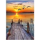 5D Diamond Painting Sunset/Love Beach DIY Round Full Diamond Embroidery Kit Landscape Home Decoration Crafts 30*40cm