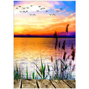 5D Diamond Painting Sunset/Love Beach DIY Round Full Diamond Embroidery Kit Landscape Home Decoration Crafts 30*40cm