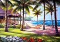 5D Diamond Painting Sunset/Love Beach DIY Round Full Diamond Embroidery Kit Landscape Home Decoration Crafts 30*40cm