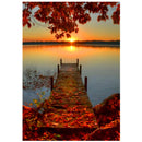 5D Diamond Painting Sunset/Love Beach DIY Round Full Diamond Embroidery Kit Landscape Home Decoration Crafts 30*40cm