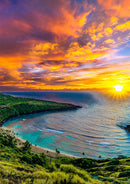 5D Diamond Painting Sunset/Love Beach DIY Round Full Diamond Embroidery Kit Landscape Home Decoration Crafts 30*40cm