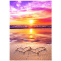 5D Diamond Painting Sunset/Love Beach DIY Round Full Diamond Embroidery Kit Landscape Home Decoration Crafts 30*40cm