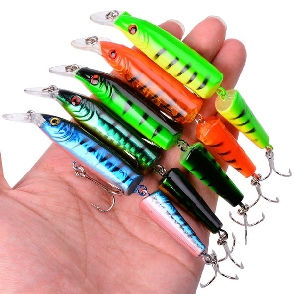 1Pcs Lifelike Artificial Crankbait Multi Jointed Fishing Lure 10.5cm/9g 2-segment Hard Bait 6# Hook Wobblers Sea Fishing Bait