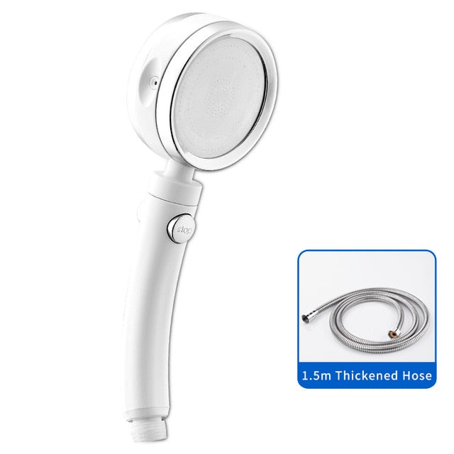 Handheld Shower Head High Pressure 5 Function Adjustable Bath Shower Jets with On/Off Pause Switch Removable Filter with Hose