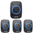 CACAZI 60 Chime 110DB 300M Wireless Doorbell Waterproof Remote EU AU UK US Plug Smart Door Bell Battery 1 Button 1 2 3 Receiver