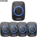 CACAZI 60 Chime 110DB 300M Wireless Doorbell Waterproof Remote EU AU UK US Plug Smart Door Bell Battery 1 Button 1 2 3 Receiver