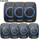 CACAZI 60 Chime 110DB 300M Wireless Doorbell Waterproof Remote EU AU UK US Plug Smart Door Bell Battery 1 Button 1 2 3 Receiver