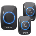 CACAZI 60 Chime 110DB 300M Wireless Doorbell Waterproof Remote EU AU UK US Plug Smart Door Bell Battery 1 Button 1 2 3 Receiver