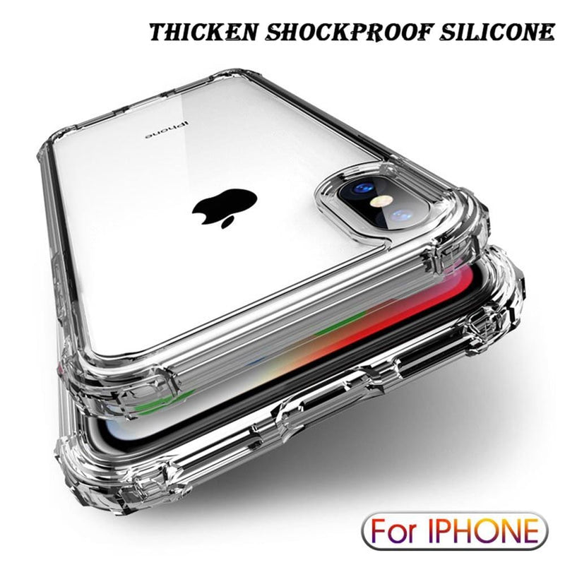 Luxury Shockproof Transparent Silicone Case For iPhone 11 Pro Max XR X XS Soft Phone Shell For iphone 6 7 8 Plus 12 Back Cover