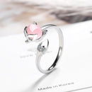 NEHZY 925 sterling silver new woman fashion jewelry high quality crystal zircon agate fox ring size adjustable ring