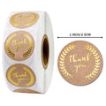 round"Handmade with love" Stickers seal labels roll sticker for Package decorate handmade sticker stationery supplies50-500pcs