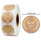 round"Handmade with love" Stickers seal labels roll sticker for Package decorate handmade sticker stationery supplies50-500pcs
