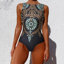 Sexy Print One Piece 2020 Swimsuit Closed Large Size Swimwear Push Up Women Flower Vintage Body Swim Beach Pool Bathing Suit