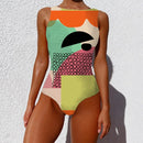 Sexy Print One Piece 2020 Swimsuit Closed Large Size Swimwear Push Up Women Flower Vintage Body Swim Beach Pool Bathing Suit