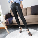 S-5XL New Autumn 2020 Fashion Faux Leather matte leather pants Stretchy Plus Size 4XL 5XL Sexy Elastic Thin Black Women Leggings