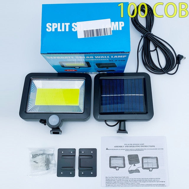 100LED Solar Light Outdoor Motion Sensor Recharge Solar Wall Light Waterproof Emergency Led Light For Street Garden Porch Lamp